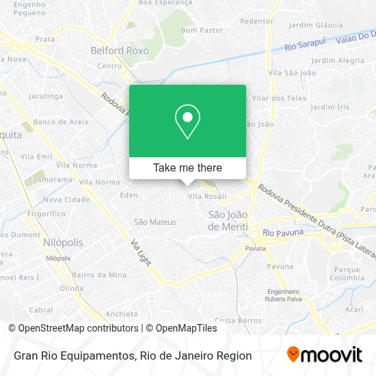 Gran Rio Equipamentos map