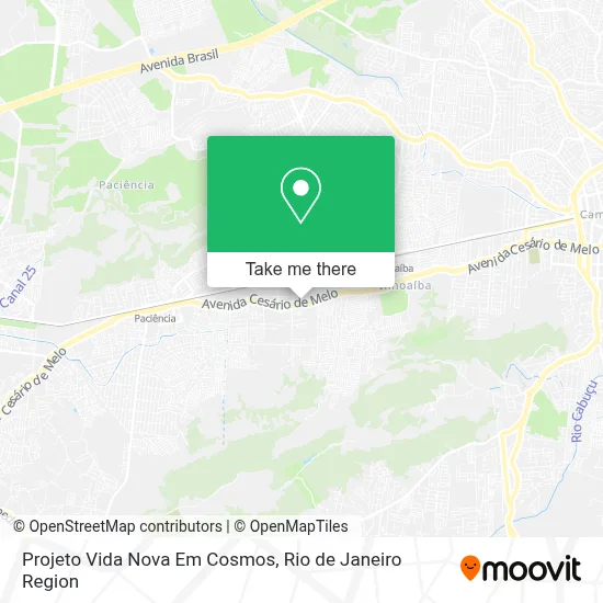 Projeto Vida Nova Em Cosmos map