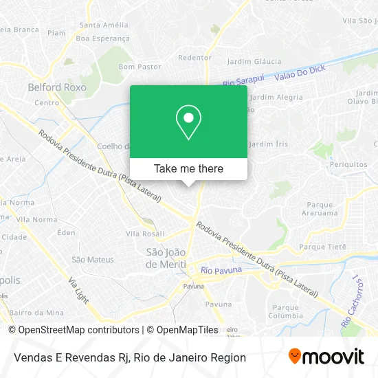 Vendas E Revendas Rj map