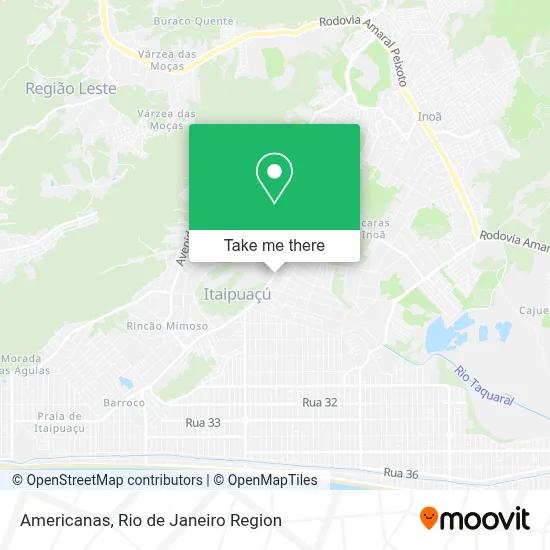 Americanas map