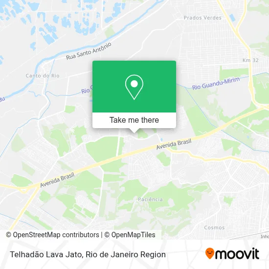Telhadão Lava Jato map