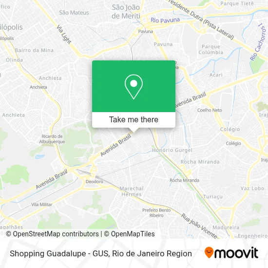 Shopping Guadalupe - GUS map