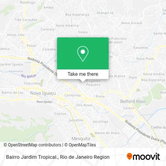 Bairro Jardim Tropical. map