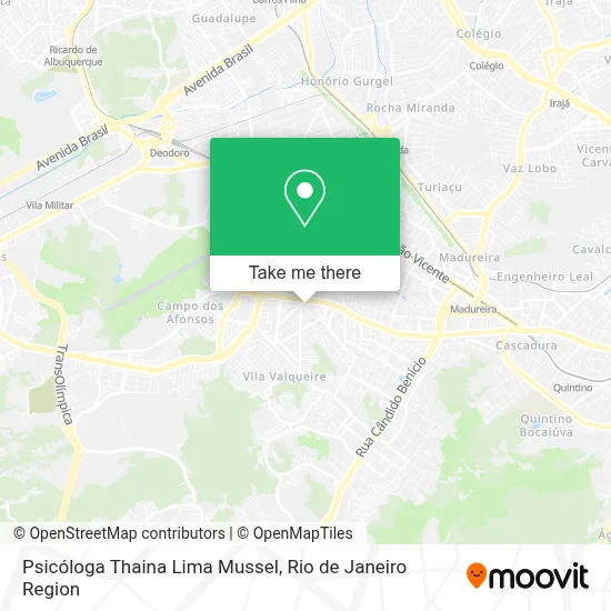 Psicóloga Thaina Lima Mussel map