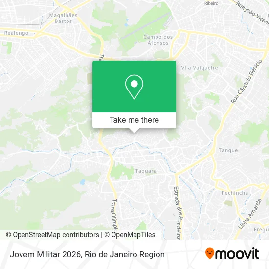 Jovem Militar 2026 map
