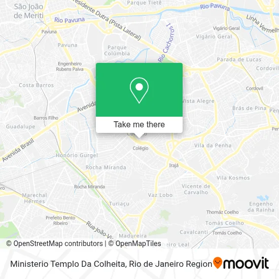 Ministerio Templo Da Colheita map