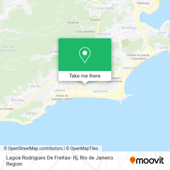 Lagoa Rodrigues De Freitas- Rj map