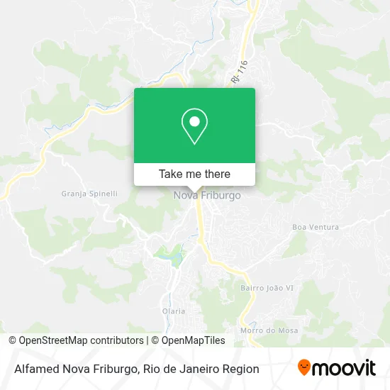 Alfamed Nova Friburgo map