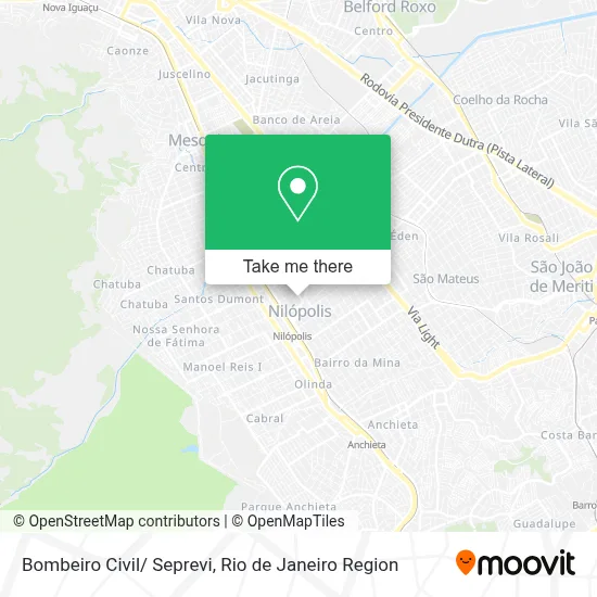Bombeiro Civil/ Seprevi map