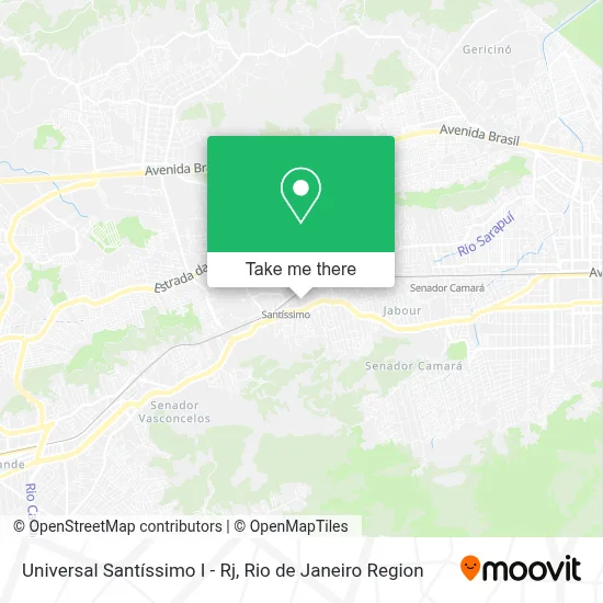 Universal Santíssimo I - Rj map