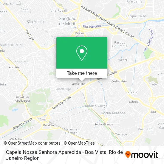 Capela Nossa Senhora Aparecida - Boa Vista map