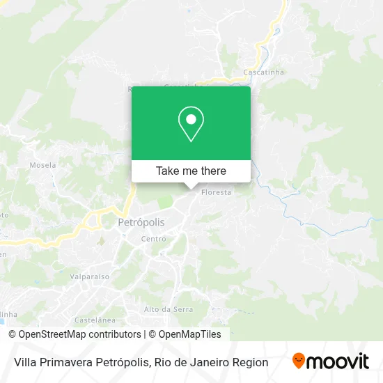 Villa Primavera Petrópolis map