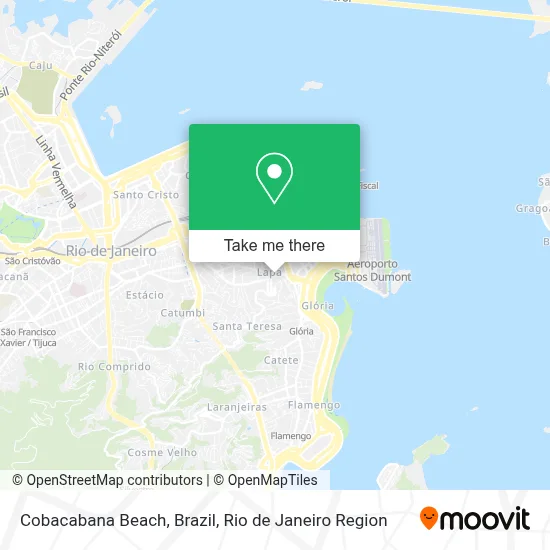 Cobacabana Beach, Brazil map