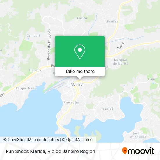 Fun Shoes Maricá map