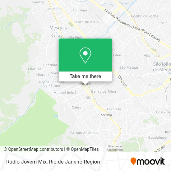 Rádio Jovem Mix map