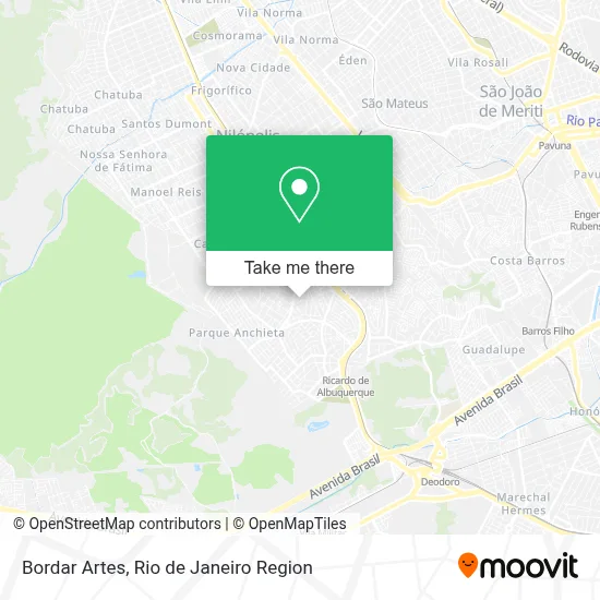 Bordar Artes map