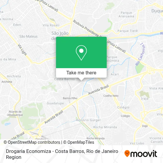 Drogaria Economiza - Costa Barros map