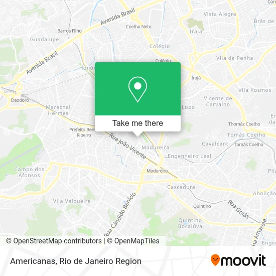 Americanas map