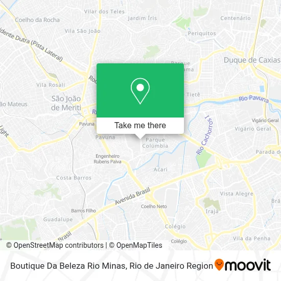 Boutique Da Beleza Rio Minas map