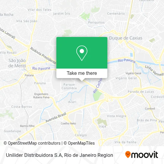 Unilider Distribuidora S.A map