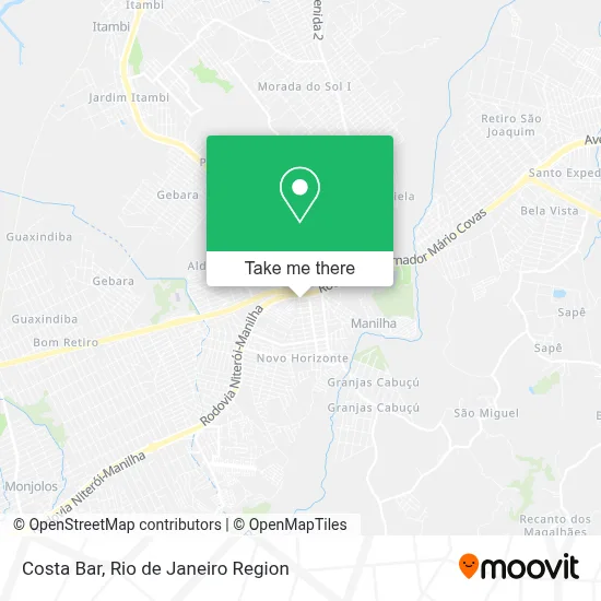 Costa Bar map
