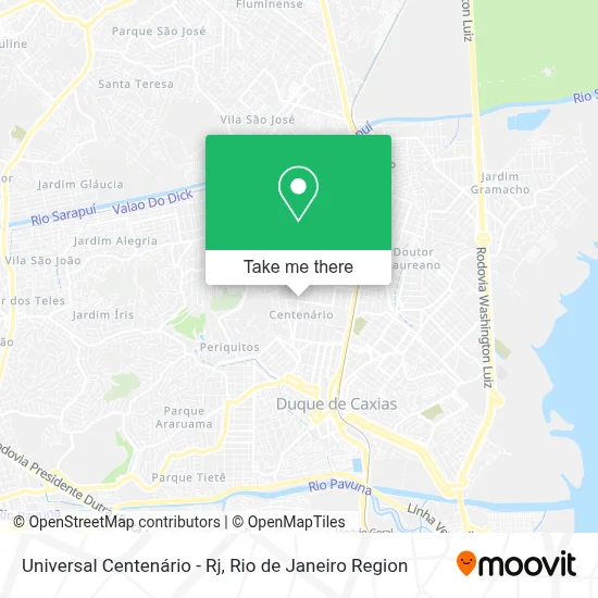 Universal Centenário - Rj map