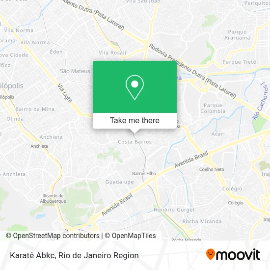 Karatê Abkc map