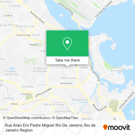 Rua Arari Em Padre Miguel Rio De Janeiro map
