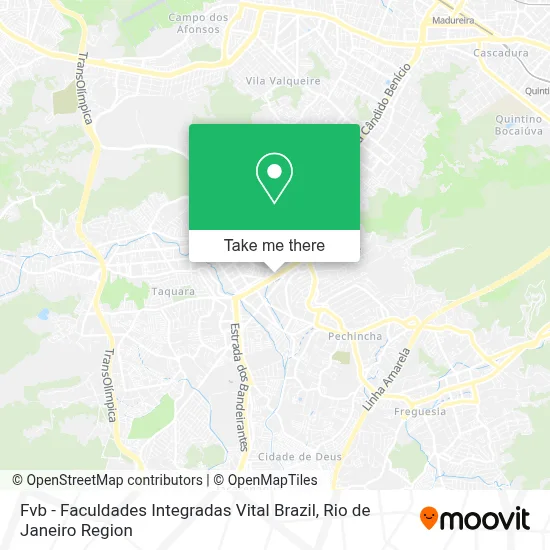 Fvb - Faculdades Integradas Vital Brazil map