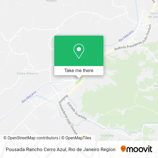Pousada Rancho Cerro Azul map