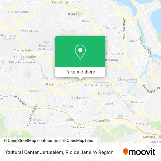 Cultural Center Jerusalem map