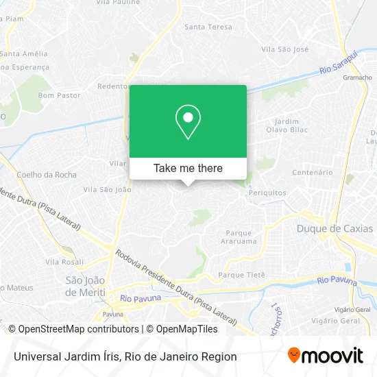 Universal Jardim Íris map