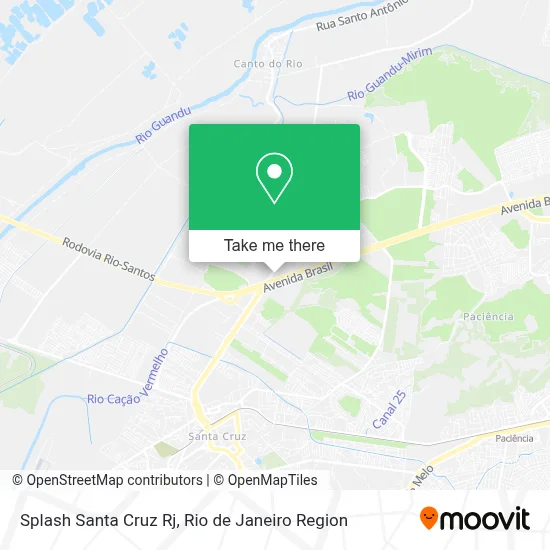Splash Santa Cruz Rj map