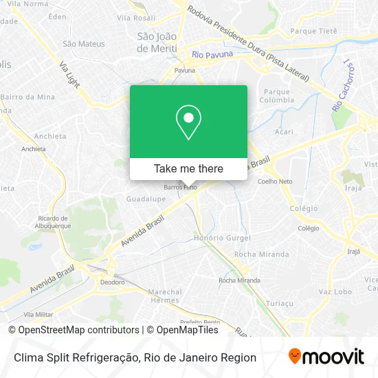 Clima Split Refrigeração map