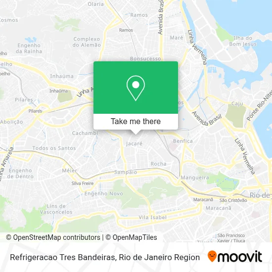 Refrigeracao Tres Bandeiras map
