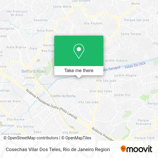 Cosechas Vilar Dos Teles map