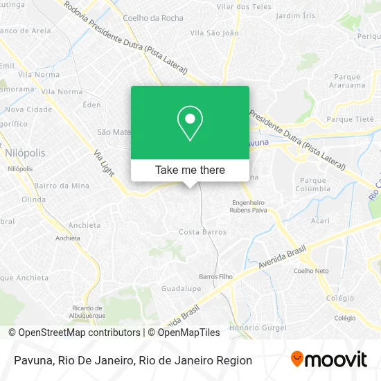 Pavuna, Rio De Janeiro map