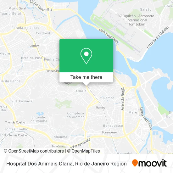 Hospital Dos Animais Olaria map