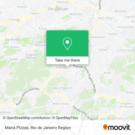 Maná Pizzas map