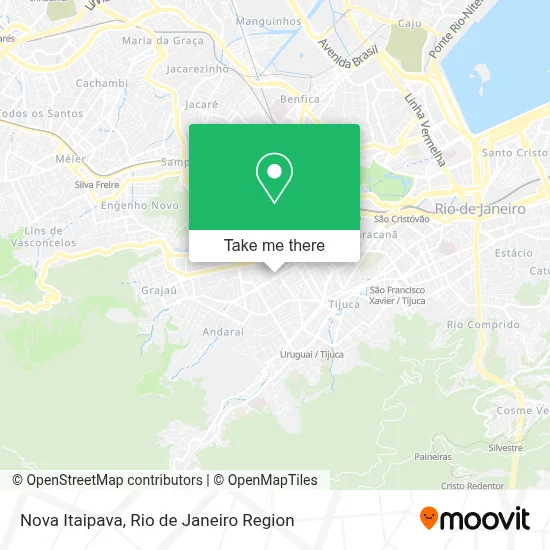 Nova Itaipava map