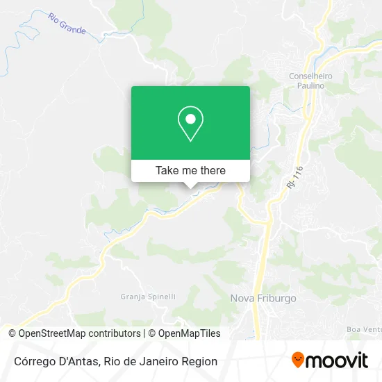 Córrego D'Antas map