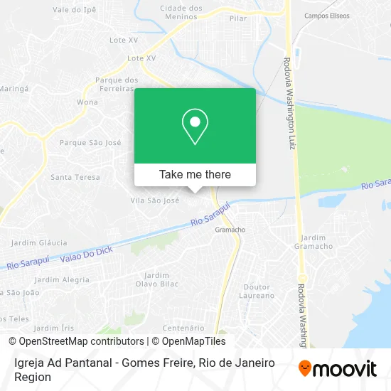 Igreja Ad Pantanal - Gomes Freire map