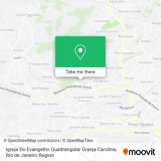 Igreja Do Evangelho Quadrangular Granja Carolina map