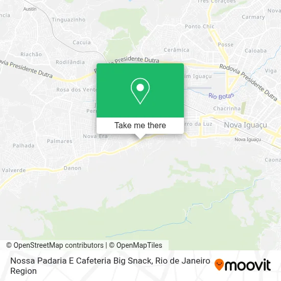Nossa Padaria E Cafeteria Big Snack map