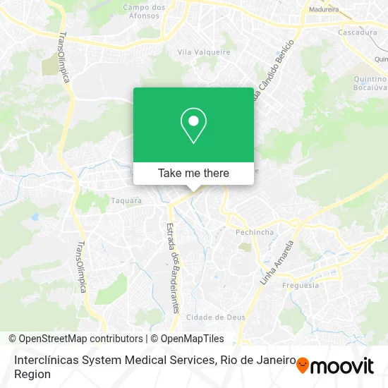 Interclínicas System Medical Services map