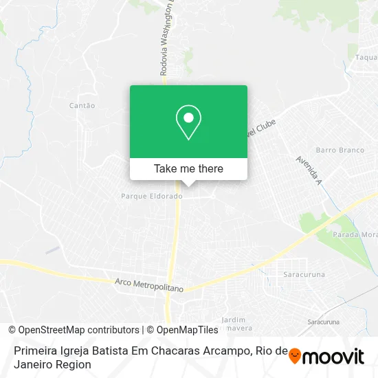 Primeira Igreja Batista Em Chacaras Arcampo map