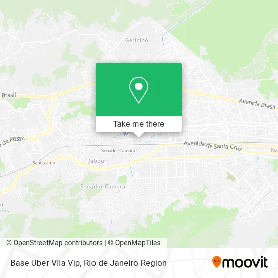 Base Uber Vila Vip map