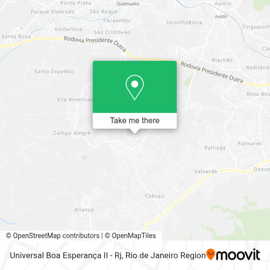 Universal Boa Esperança II - Rj map