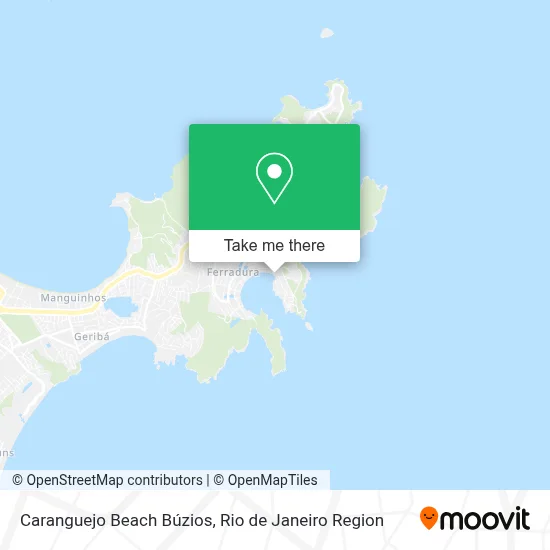 Caranguejo Beach Búzios map