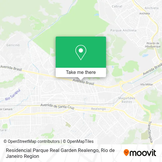 Residencial Parque Real Garden Realengo map